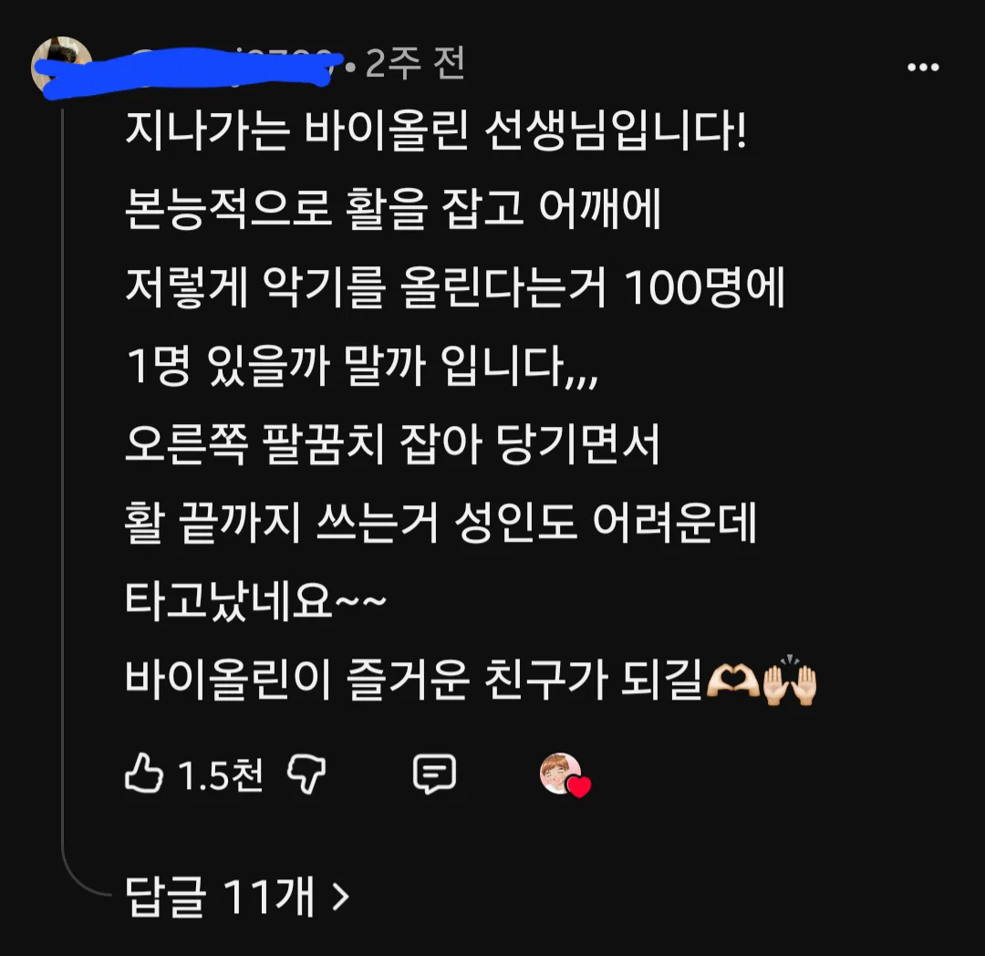 34개월 아이 바이올린 영상에 클래식전공자들 댓글 러시 (8)