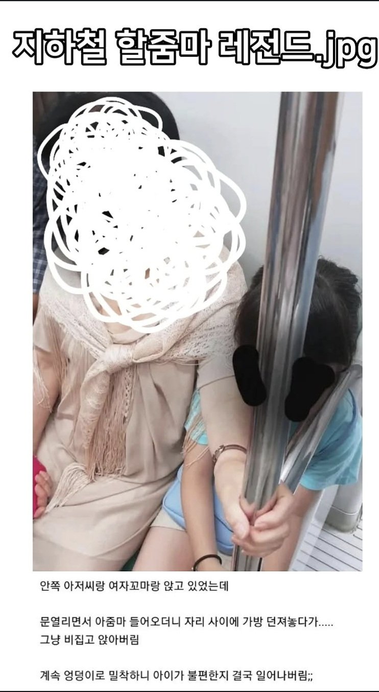 지하철 할줌마 레전드