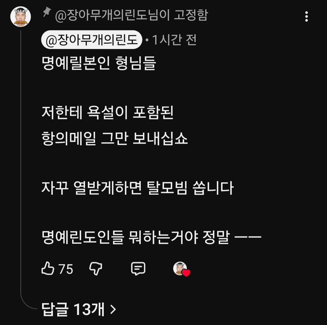 ㅇㅌ] 린도린도 채널 주인장 근황