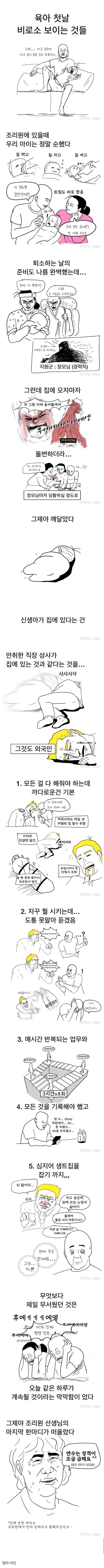 육아 첫날 비로소 보이는 것들.Manhwa
