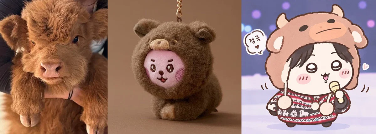 어제는 히어로상이더니 오늘은 송아지가 된 방탄 정국 근황