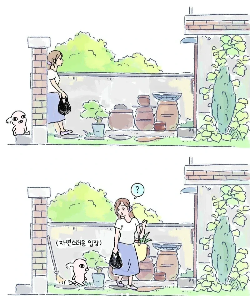 갑자기 찾아온 모르는 강아지.toon