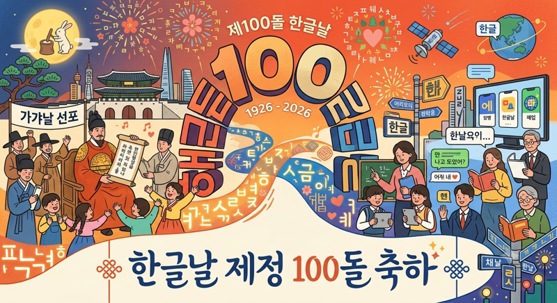 오늘은 제 100돌 한글날입니다.