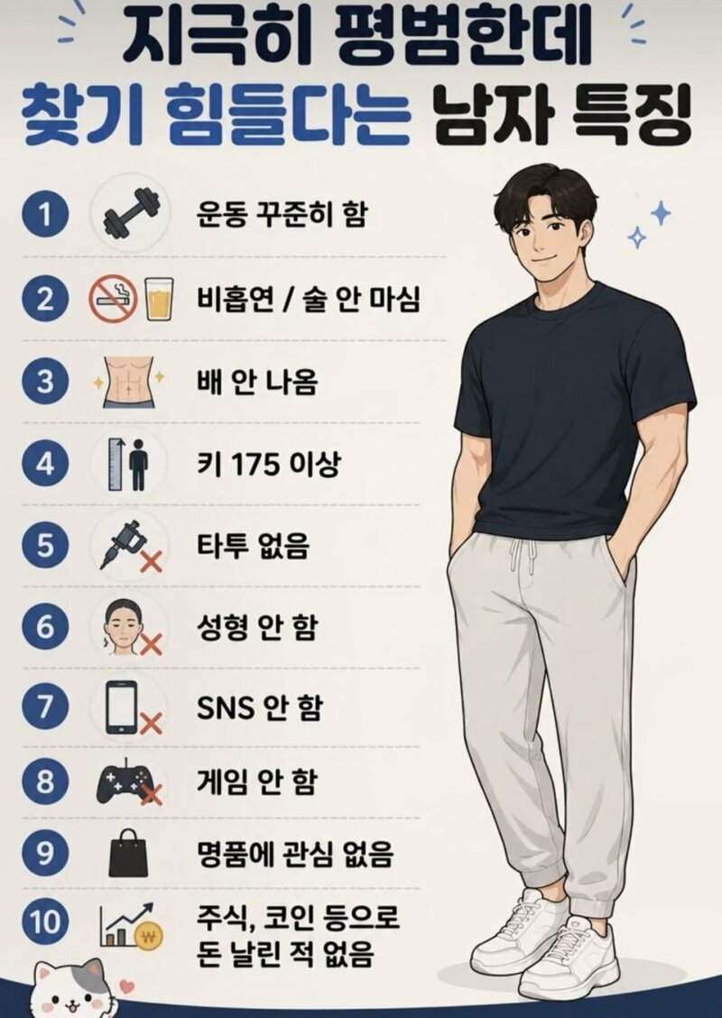 찾기 힘들다는 한국 남자유형