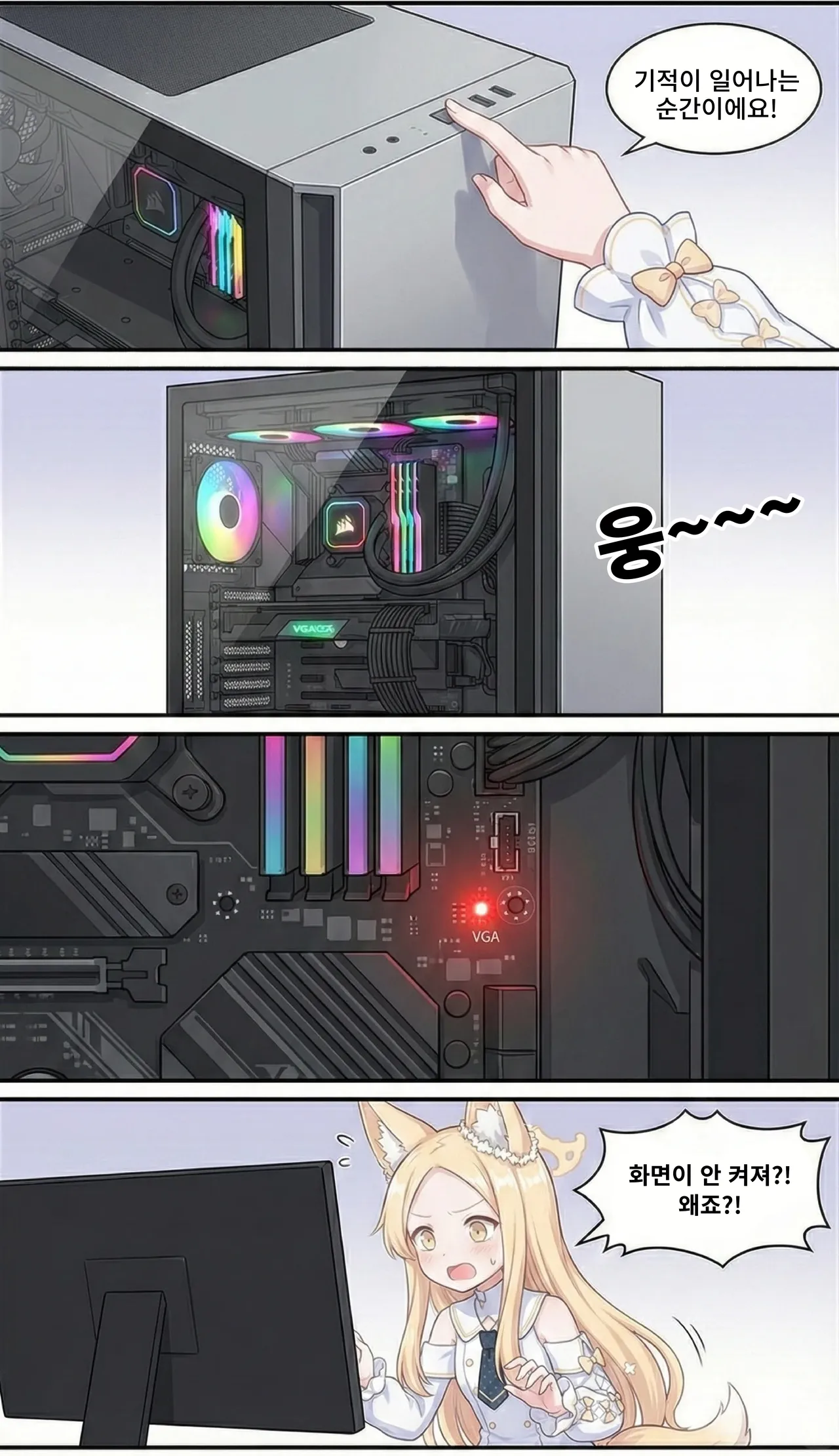 600만원짜리 고사양 컴퓨터를 맞추는 여자아이 manhwa (12)