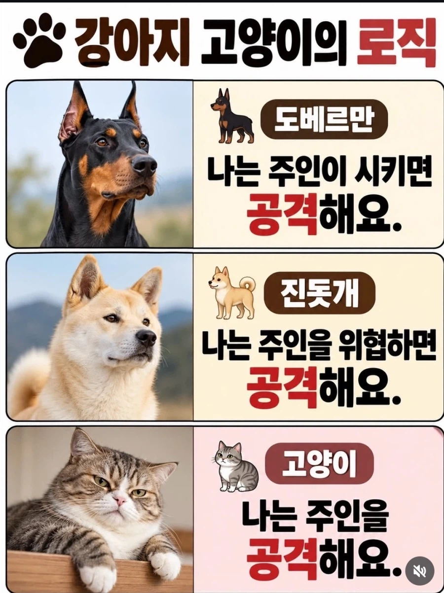 강아지 고양이의 로직