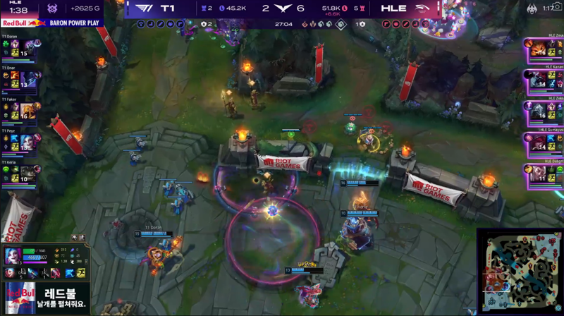 T1 vs 한화이스포츠 경기 근황