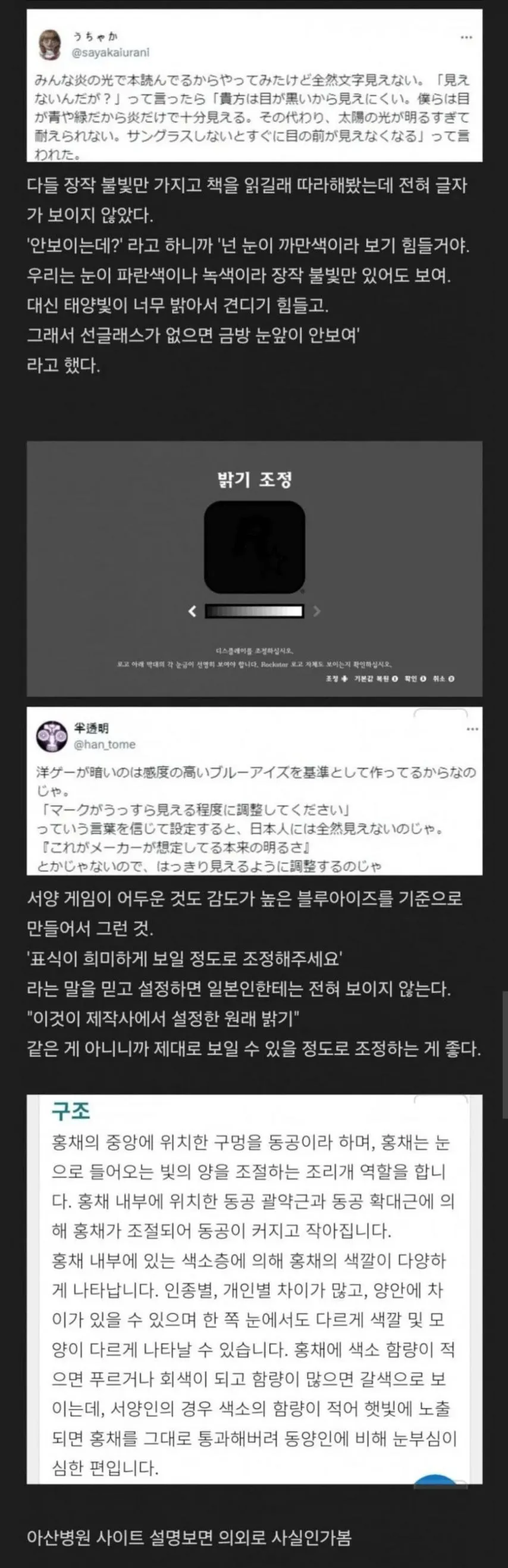 한국인들이 서양 게임할때 밝기를 올려야하는 이유