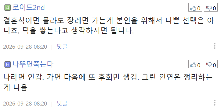 3년정도전에 연락끊은친구 모친상문자왔는데 어떻게해야될까요? (11)