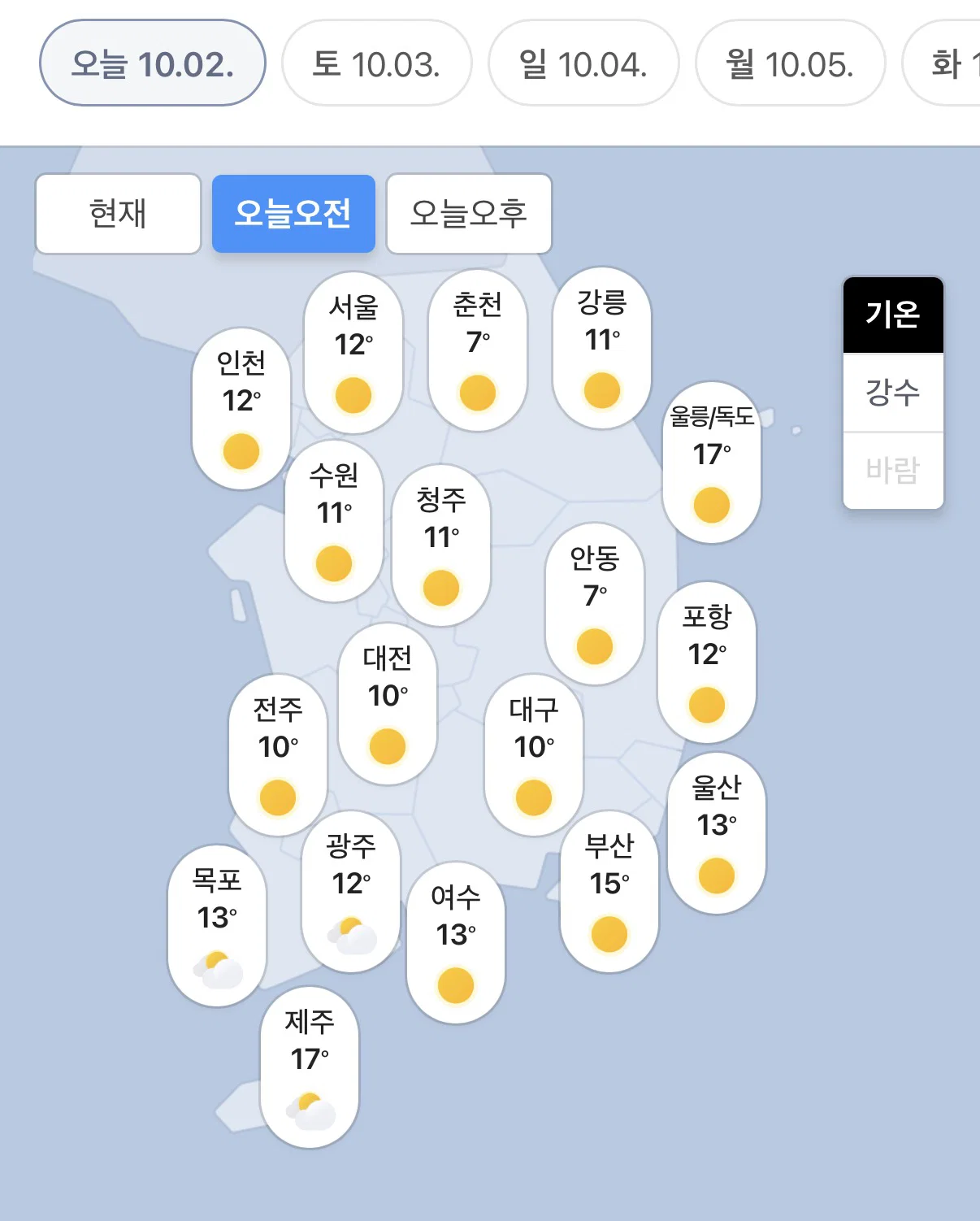 나왔다가 놀란 사람들 속출 중인 오늘 오전 기온..