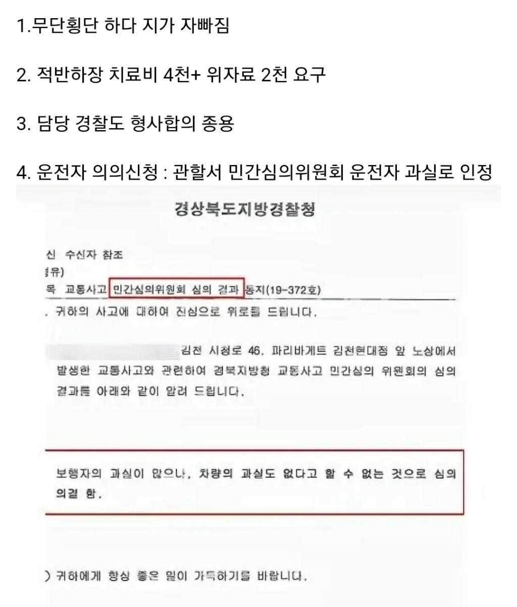 무단횡단 도중 사고 피해보상 6천만원 (2)