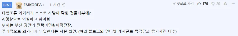 늦은 시간에 뷔페왔다가 당황한 왜가리