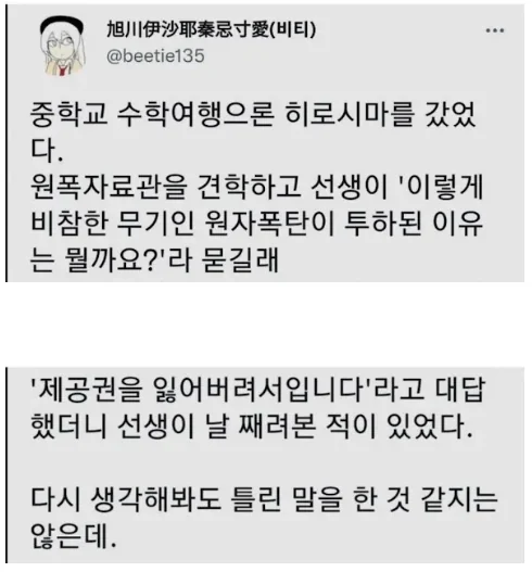 히로시마에 이런 비참한 무기가 투하된 이유를 아시나요?