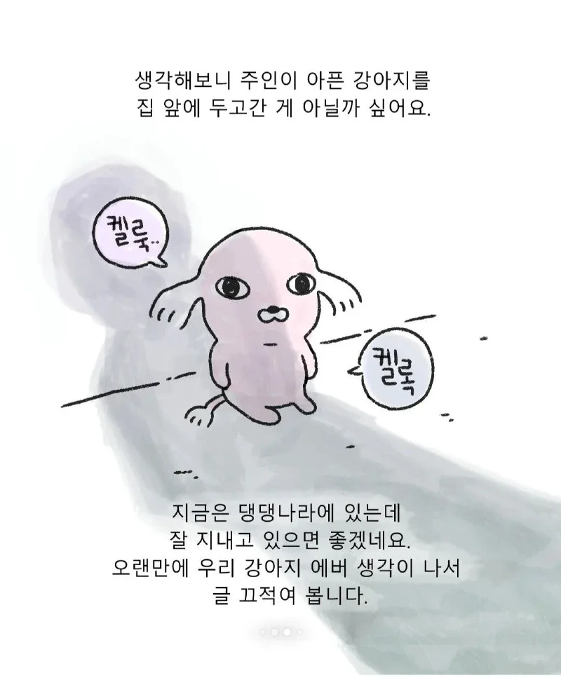 갑자기 찾아온 모르는 강아지.toon