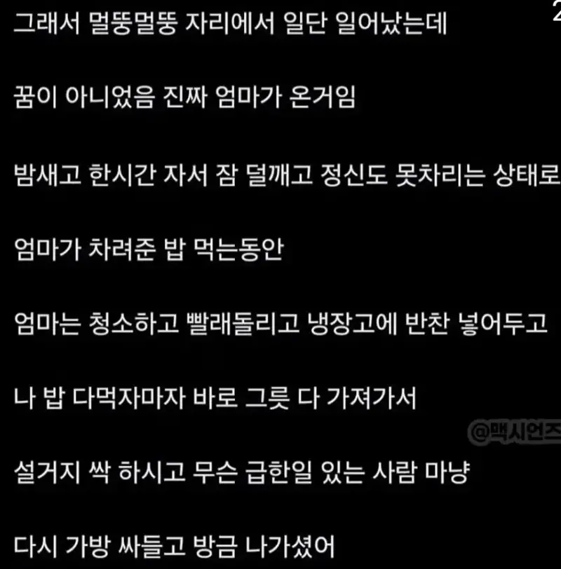 엄마가 갑자기 집에 찾아옴 (2)