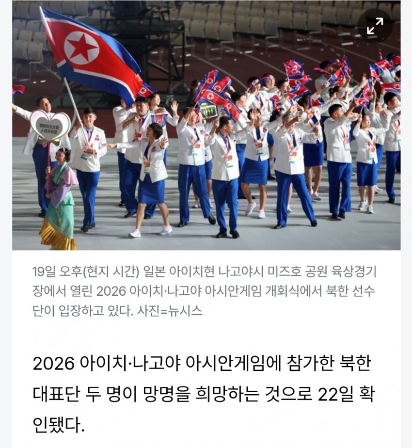 속보) 아시안게임 북한 선수단 2명 런 ㅋㅋㅋㅋ (6)