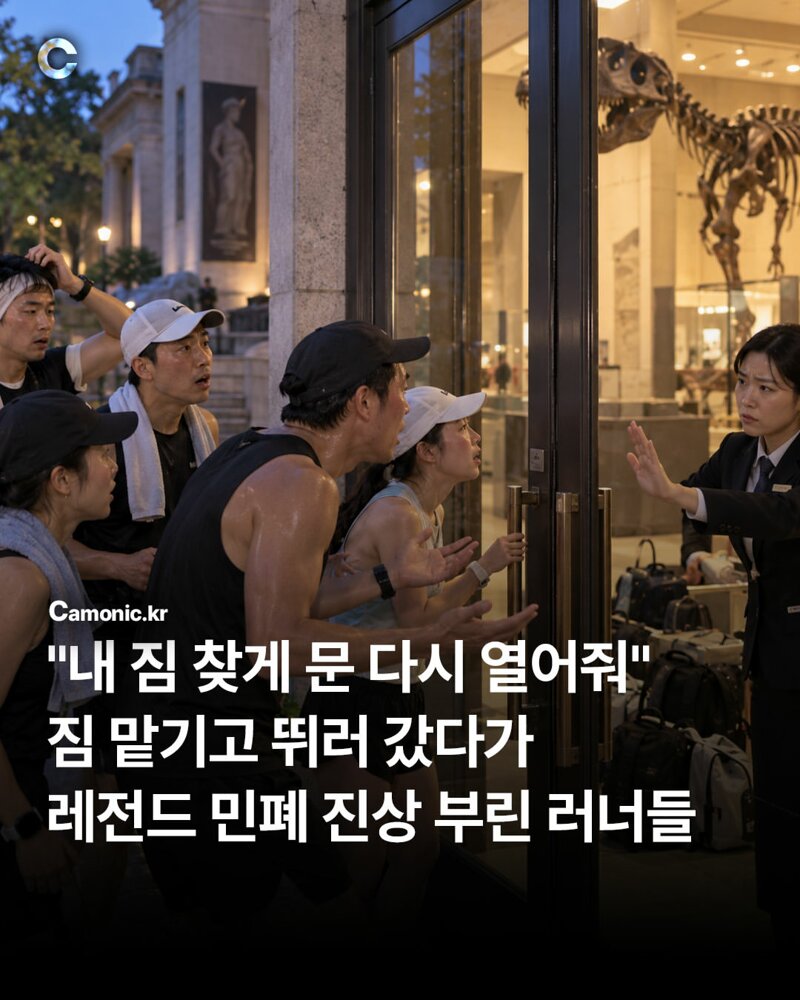 짐맡기고 런닝뛰러가는 얌체 러너들