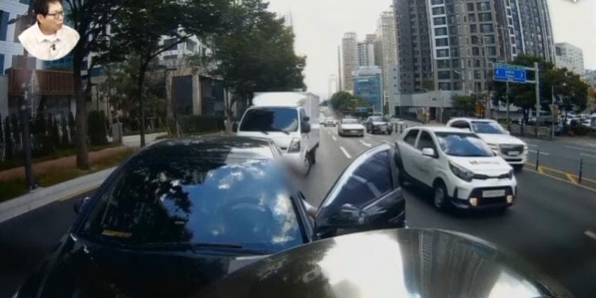 한문철티비 레전드 갱신. 무리한 지바겐 끼어들기. 눈돌아간 총 송곳아재. (13)