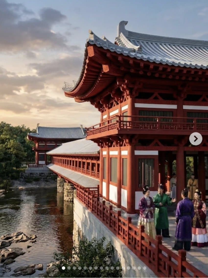 싱글벙글 1300년전 신라 경주 복원도