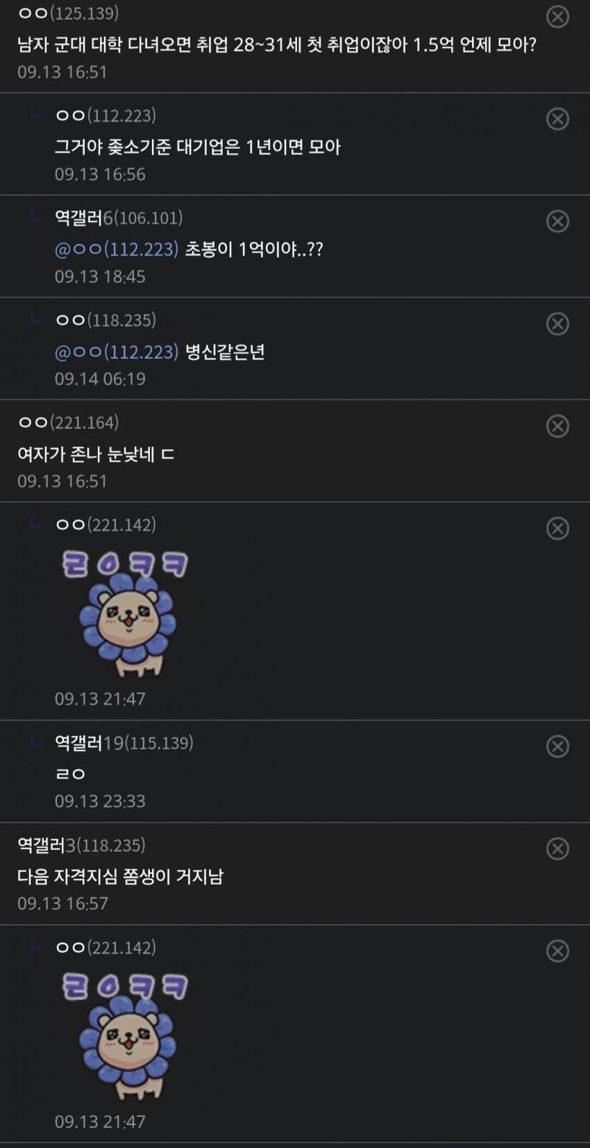여초갤 반응: 94년생 경리 누나 있는데 눈 너무 높은거같음 (7)