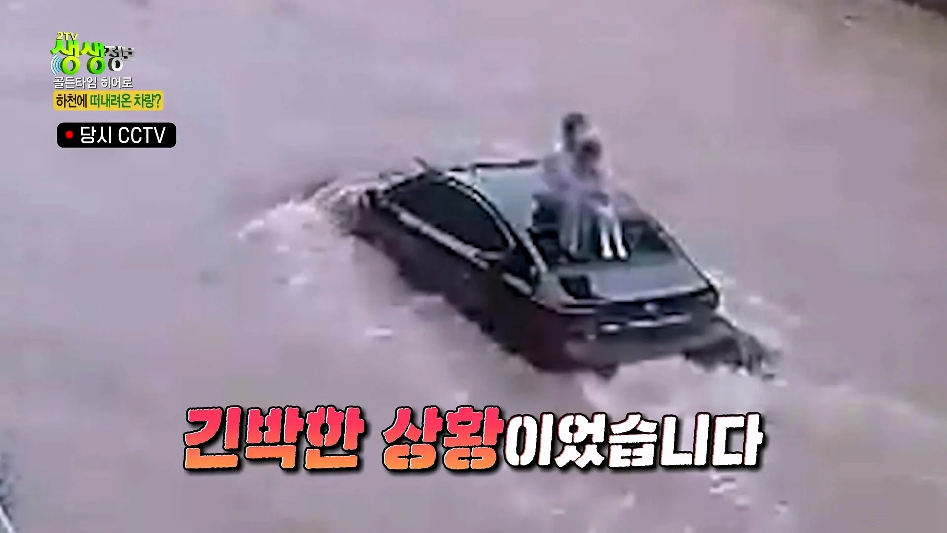 크레인으로 급류에 떠내려가는 모녀 구출했다는 크레인 기사 (5)