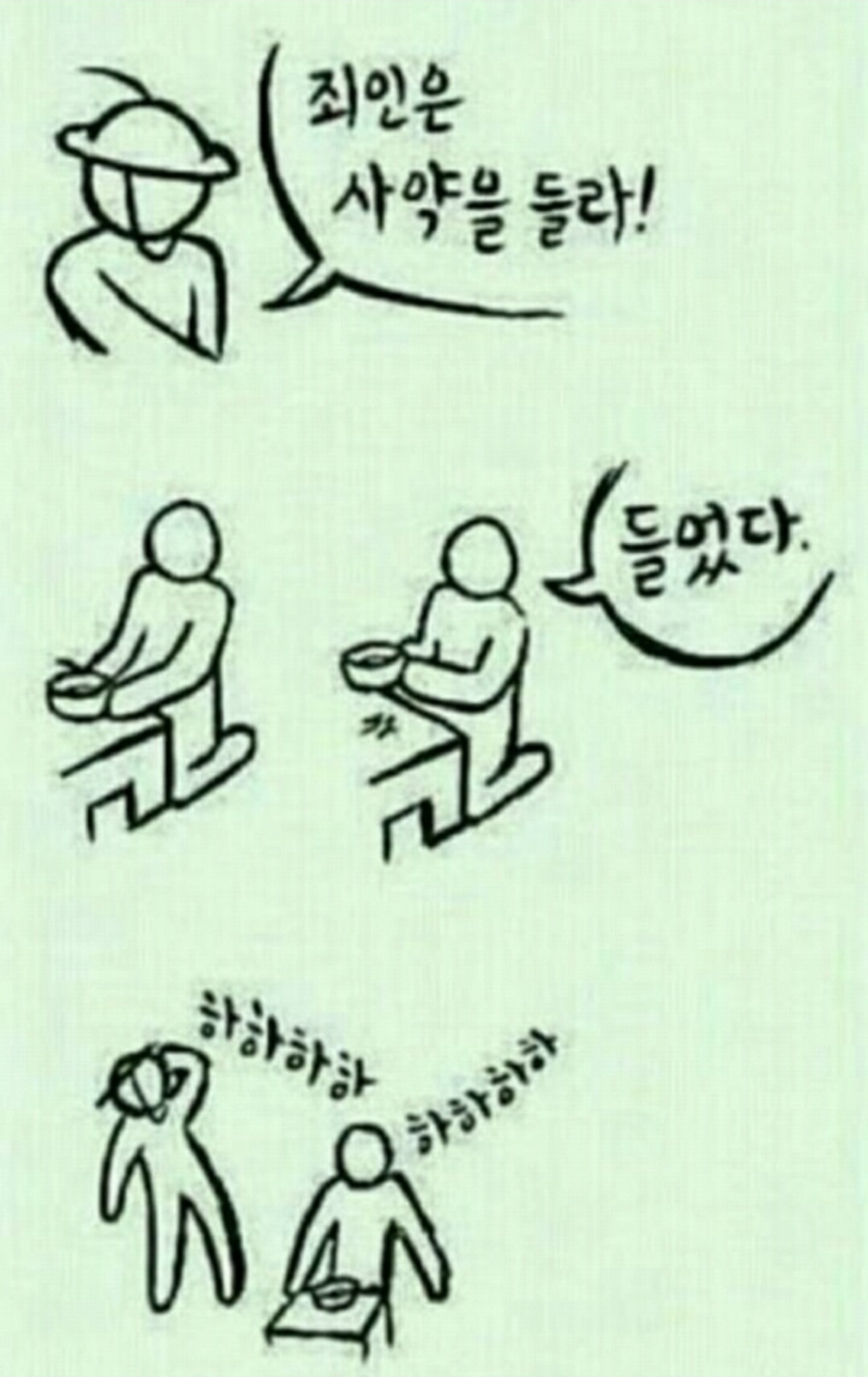 죄인은 사약을 들라!!!