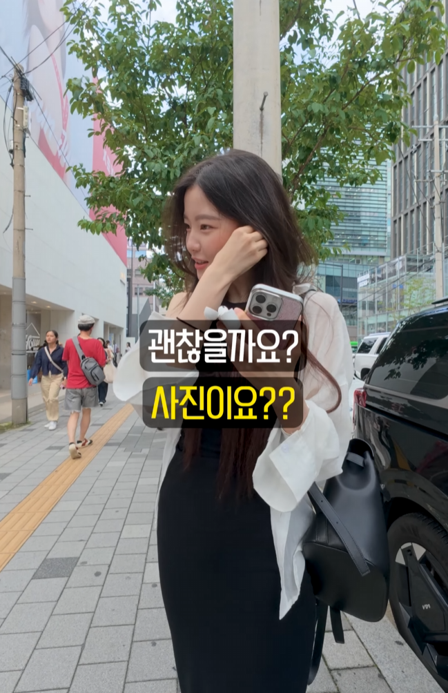 존예녀에게 사진 찍어주겠다고 했는데 뷰티모델 (4)