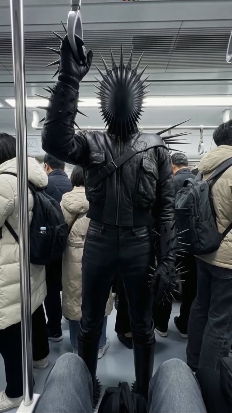 서울에 이런 가시 인간이 돌아다니면 어떨것같애? MBTI랑 반응알려줘..