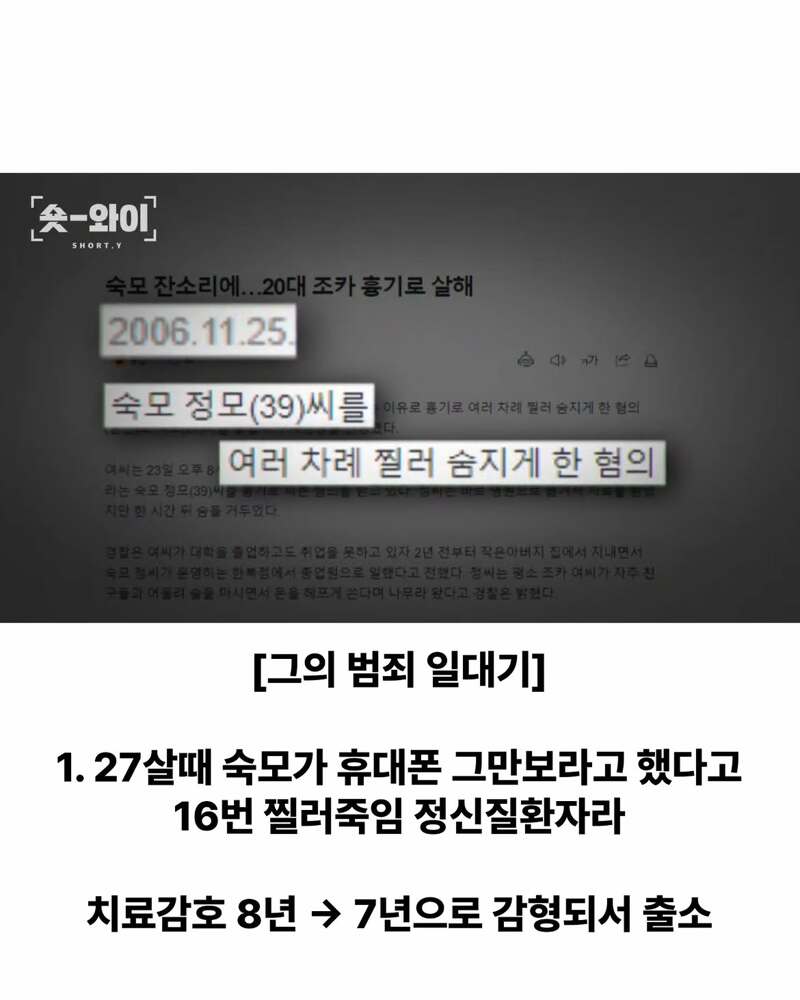 강력범죄 정신질환자들이 길거리에 돌아다니는 이유 (2)
