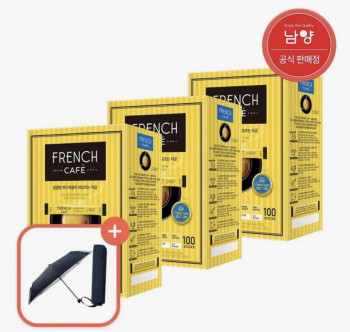 [롯데온] 프렌치카페 커피믹스 100Tx3+3단단우산/ 총300T