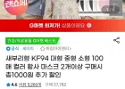 새부리형 KF94 마스크 대중소 100매 컬러