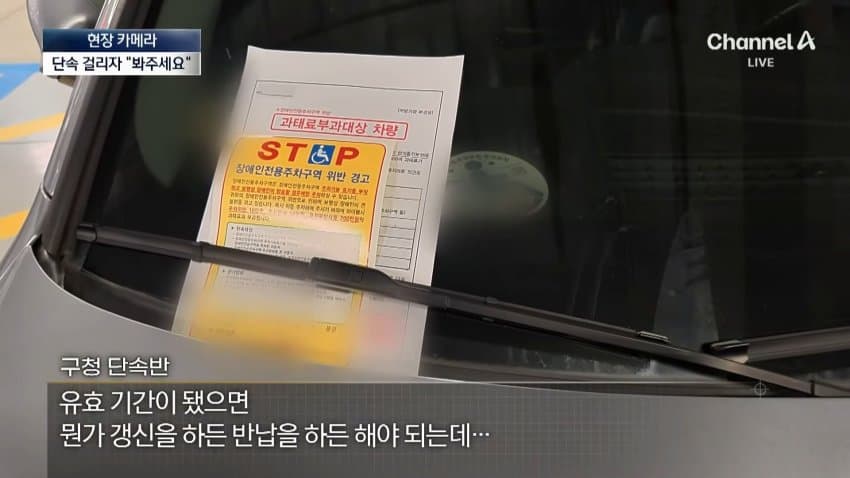 채널a) 주차하려고 장애인 차량인 척...황당 실태 (12)