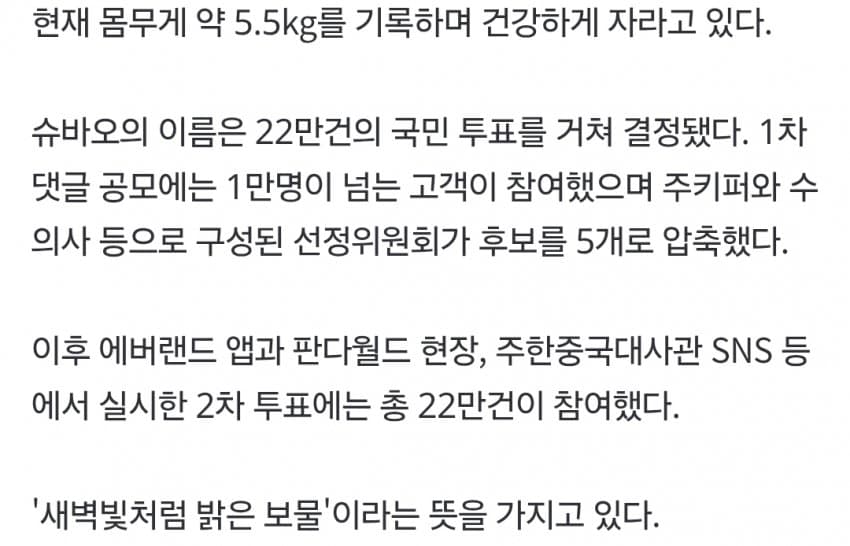 속보) 에버랜드 '바오패밀리' 막내 판다 이름은 '슈바오' (5)