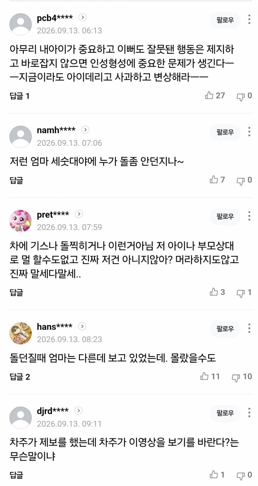 "남의 차에 돌 던지는 아이"…뒤에 있던 엄마는 그냥 손잡고 떠났다 (3)