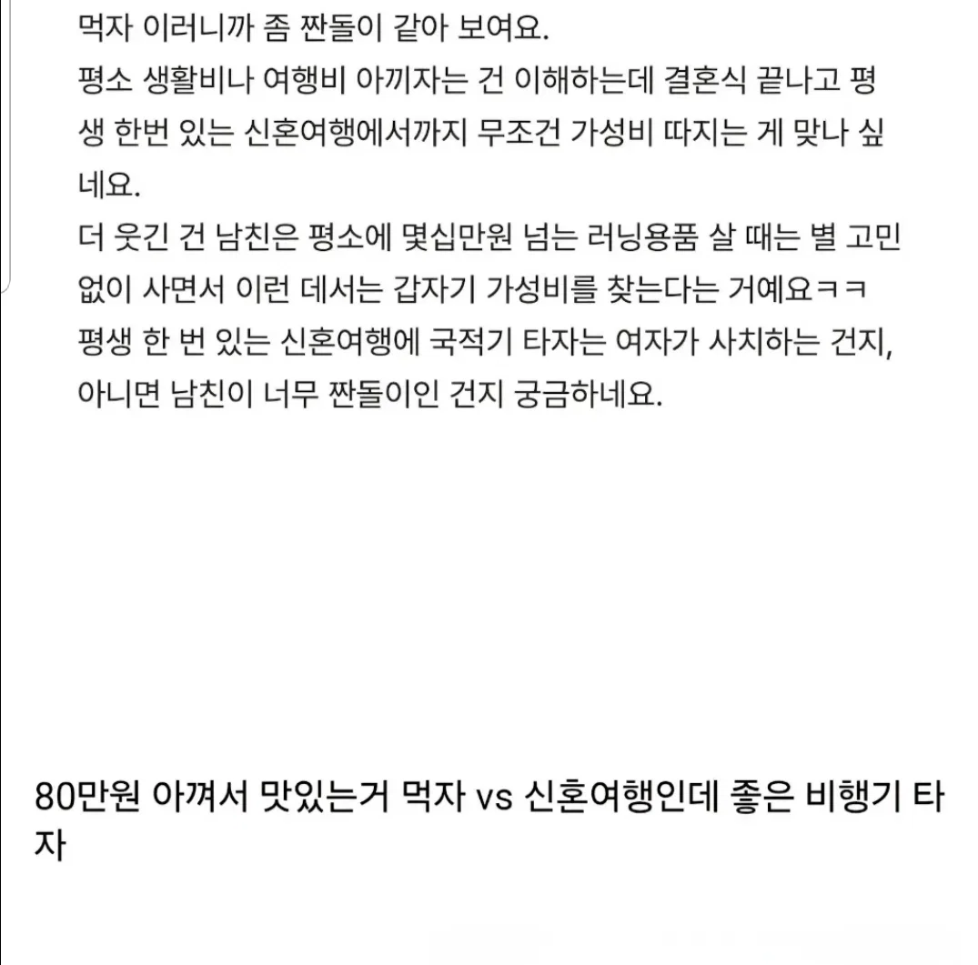 신혼여행 뉴욕 가는데 남친이 저가항공 타자고해요 (2)