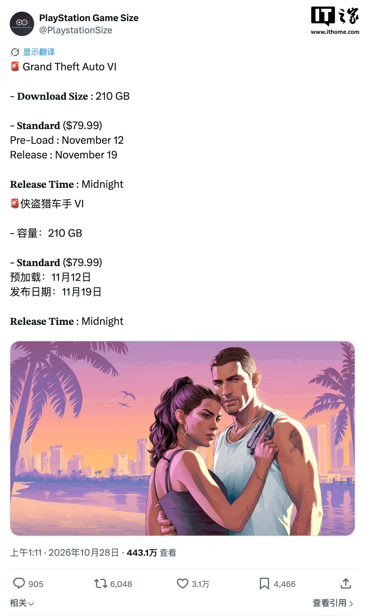 GTA6 설치파일 크기 유출됨