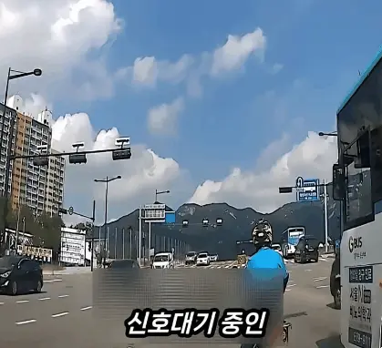 신호위반에 길막하던 운전자의 최후
