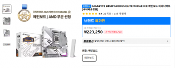 [알리] 기가바이트 B850M 엘리트 와이파이6 ICE 체감16만원 역대가