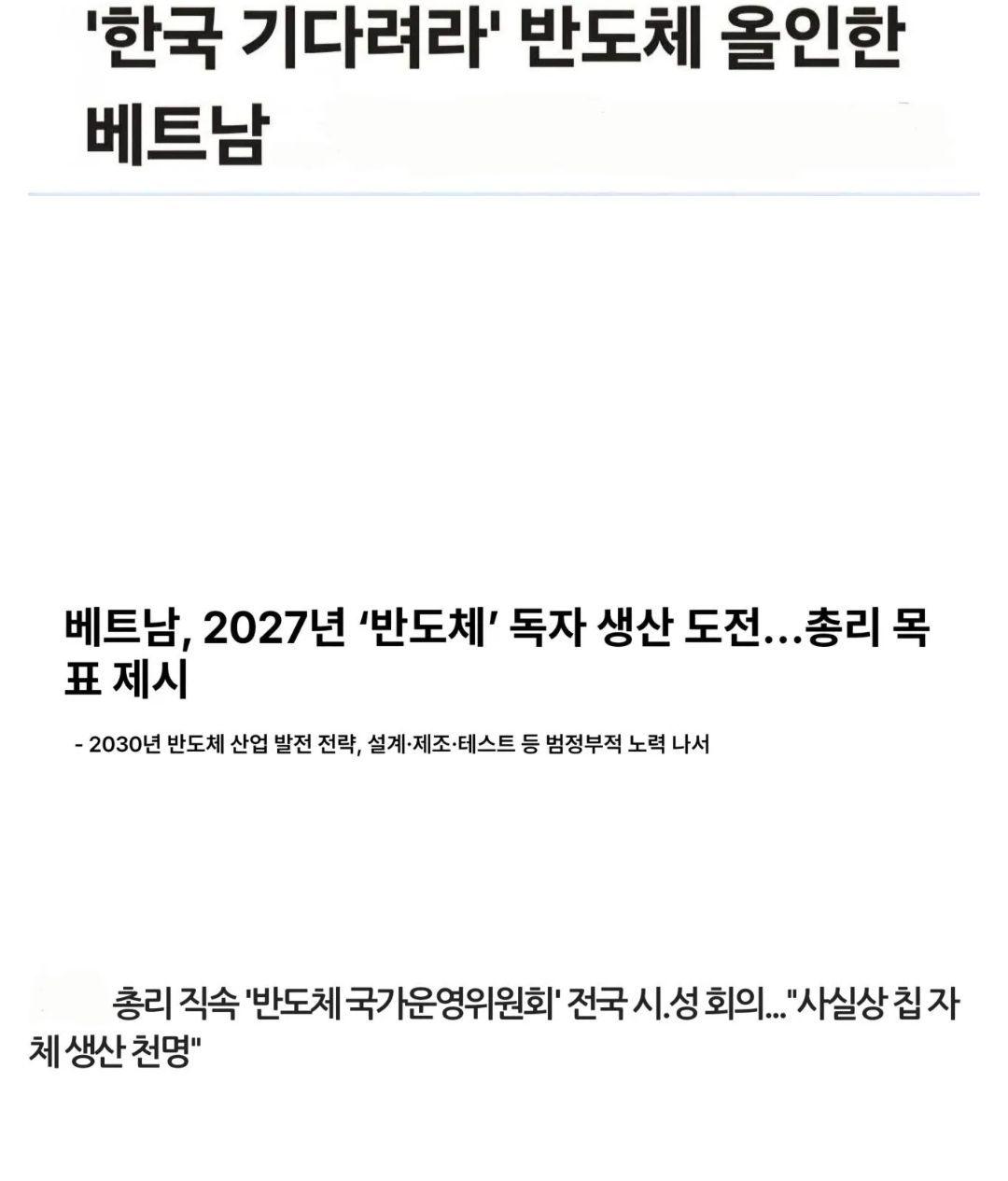베트남도 반도체 만든다네 ㄷㄷㄷ