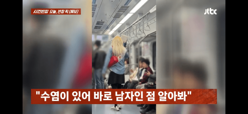 금발 가발에 보정속옷까지…서울 지하철서 목격된 여장 남성들 (17)