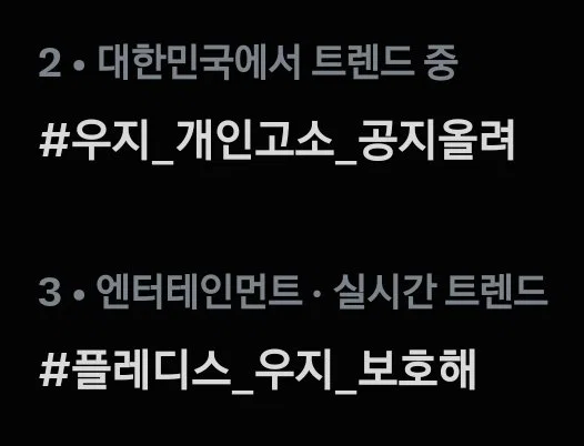 트위터 실트오른 세븐틴 우지 개인고소 총공 해시태그