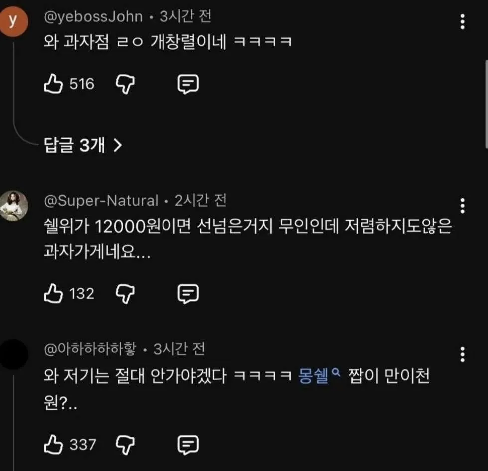 개창렬 무인 과자점