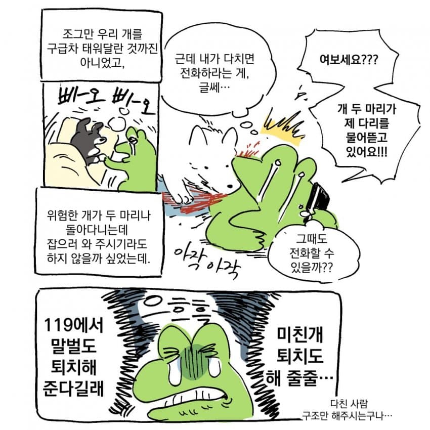 싱글벙글 개물림 사고 겪은 썰.manhwa (14)