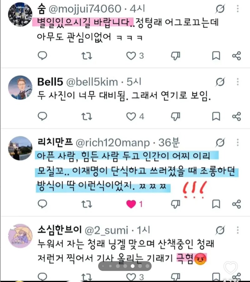뉴일베들 정전대표 댓글 쓰벌 (3)