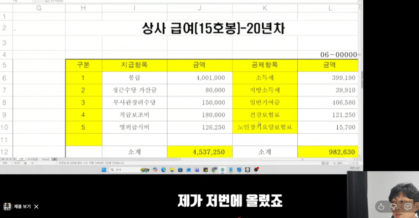 군대 간부 월급