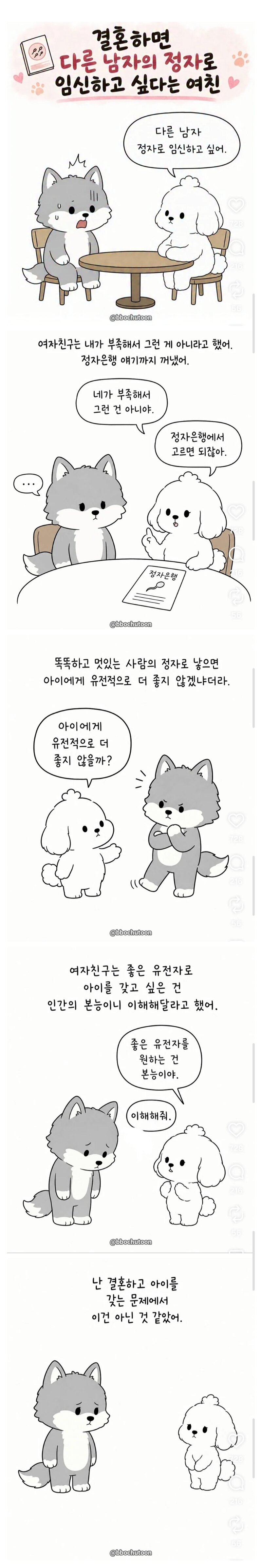 아이는 정자은행으로 가지겠다는 여자친구..