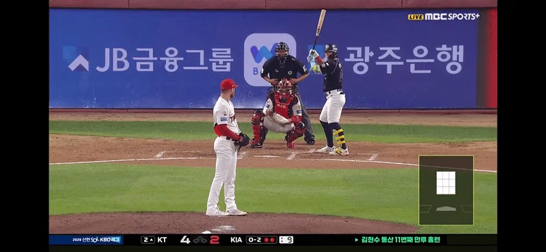 [KBO] 좀 너무했다는 kt : 기아전 안현민 3연타석 사구 장면