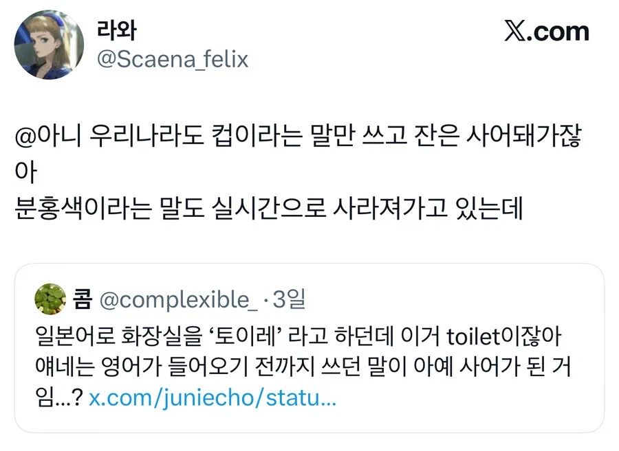 한국에서 ‘잔’은 사어가 된 것 같다 (2)