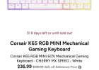 커세어 k65 RGB MINI 기계식 게이밍 키보드[미국 배송]