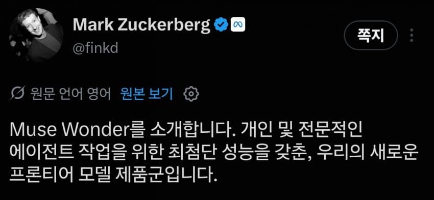 (메타) 개인용 초지능을 향한, 뮤즈 원더를 소개합니다.